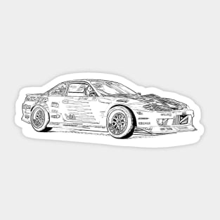 Sylvia S15 Drift Wireframe Sticker